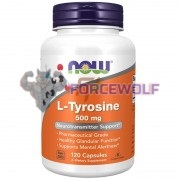 L-Tyrosine [Тирозин] (500 мг x 120 капс), NOW Foods