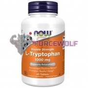 L-Tryptophan [Double Strength] (60 шт по 1000 мг), NOW Foods